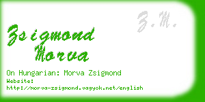 zsigmond morva business card